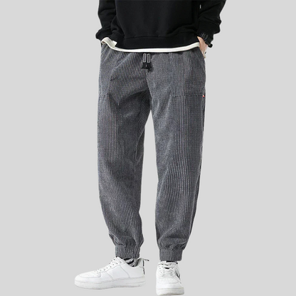 Men's Corduroy Wide Leg Joggers Relaxed Fit