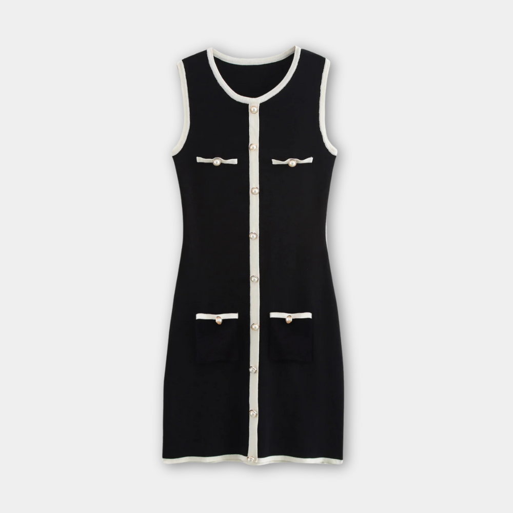 Chic Ruffled Little Black Dress