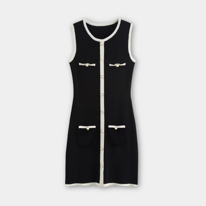 Chic Ruffled Little Black Dress