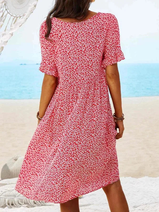 Women's Floral V-Neck Summer Sundress
