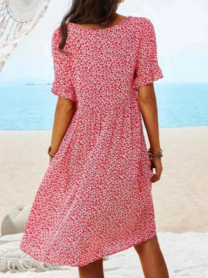 Women's Floral V-Neck Summer Sundress