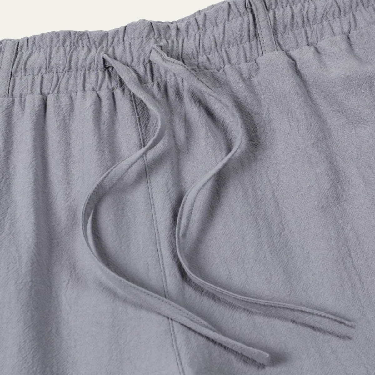 Men's Cotton Cargo Pants Loose Fit Multi Pocket Soft Gray