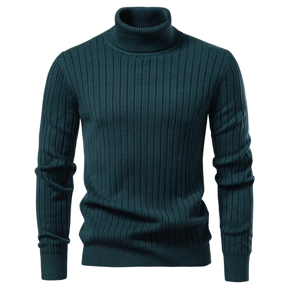 Dalton Women's Ribbed Turtleneck Sweater - VibreMode
