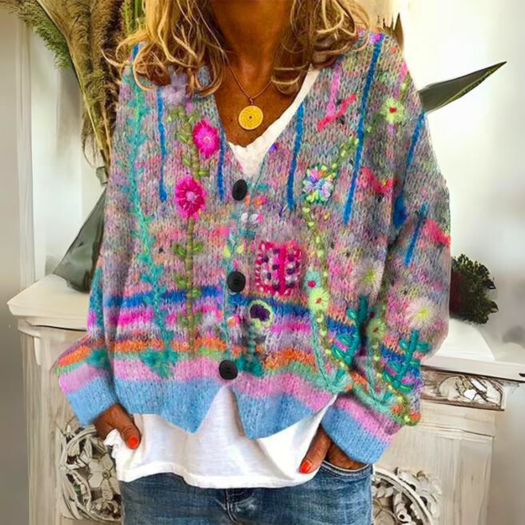 Cozy Ladies Patterned Winter Sweater