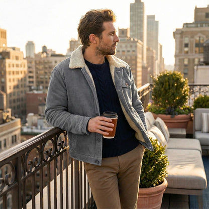 Men's Corduroy Winter Jacket Warm