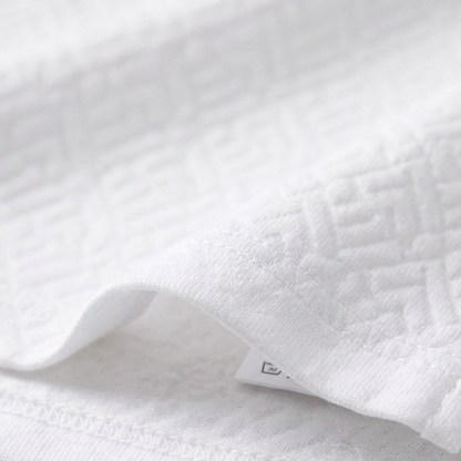 Men's Textured Polo Shirt White