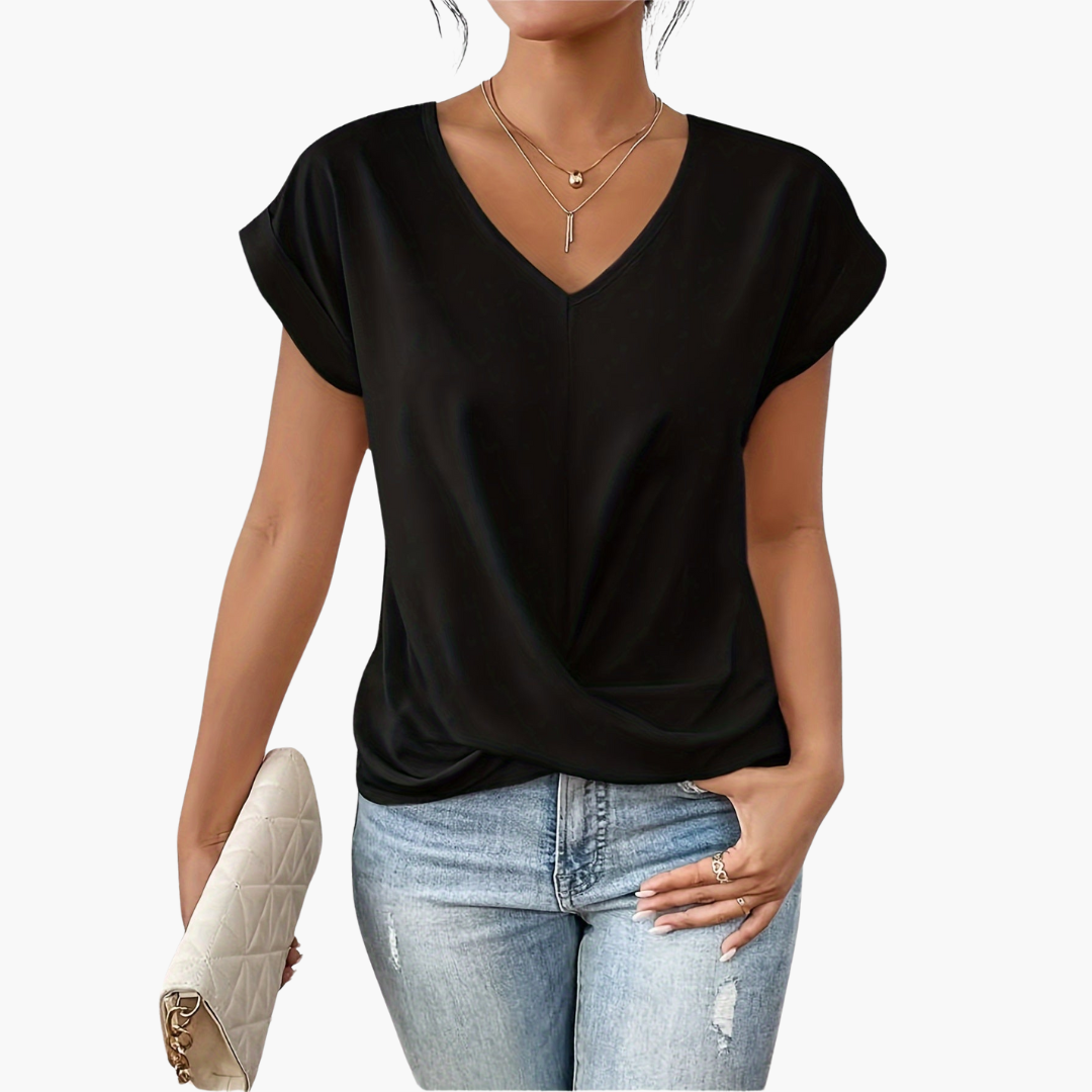 Women's Casual T-Shirt Heart Neckline