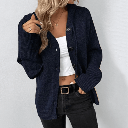 Women's Relaxed Fit Cardigan Soft Knit Beige