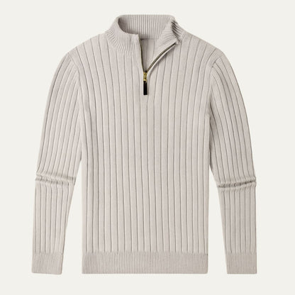 Men's Quarter Zip Sweater Old Money - VibreMode