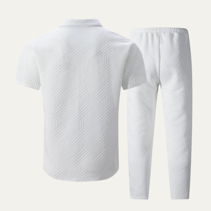 Men's Two Piece Casual Shirt And Pants Set