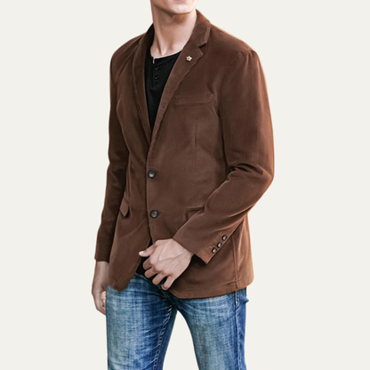 Men's Corduroy Blazer Elbow Patches