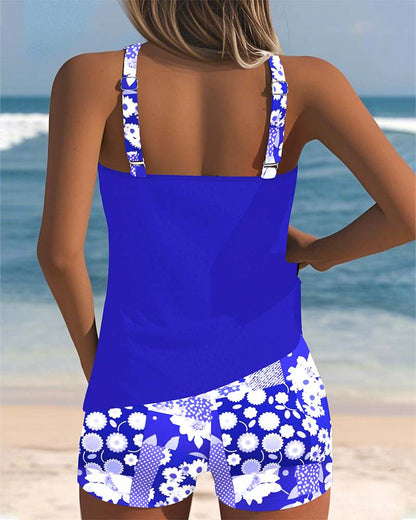 Women's Floral Two Piece Swimsuit Comfort Fit