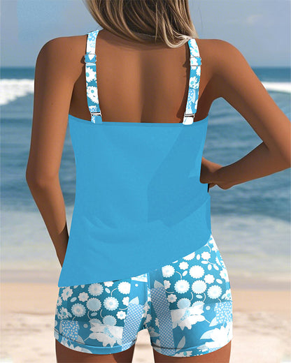 Women's Floral Two Piece Swimsuit Comfort Fit