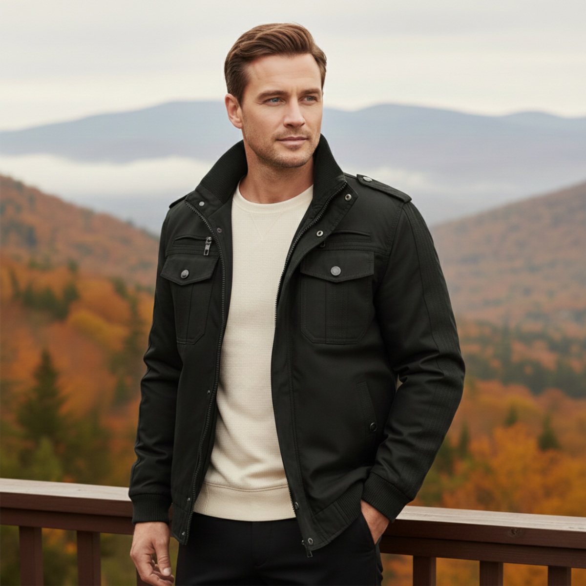 Macerata Men's Thermal Zip-Up Fleece Jacket