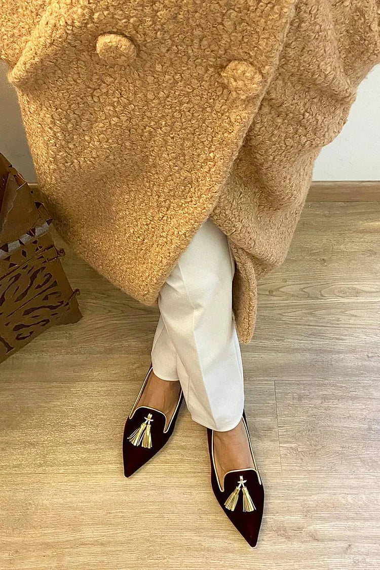 Fashion Tassel Slip On Shoes