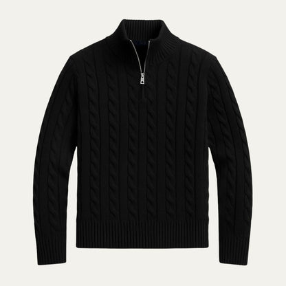 Men's Merino Wool Half Zip Sweater