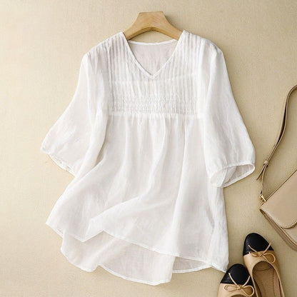 Breathable Summer Cotton Blend Top