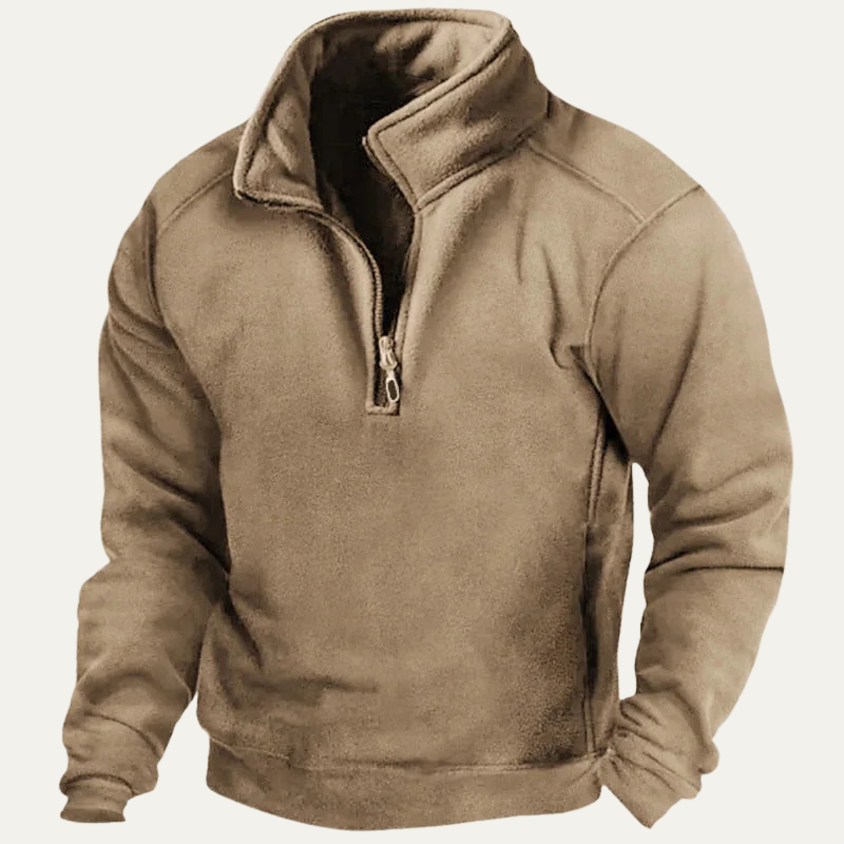 Men's Tactical Wool Sweater Half Zip Fleece Pullover