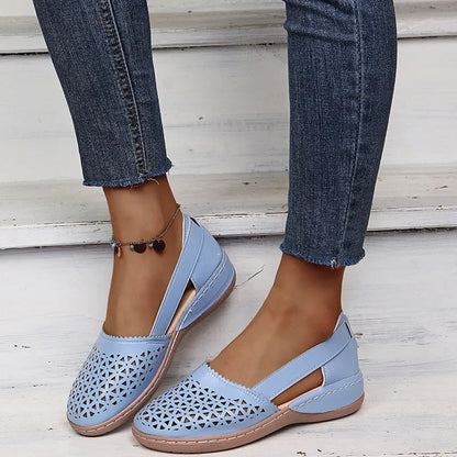 Womens Slip On Wedge Sandals