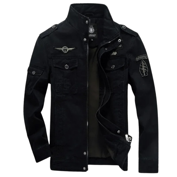 Men's Military Jacket Cotton Rugged Style Beige