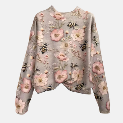 Women's 3D Flower Knit Sweater