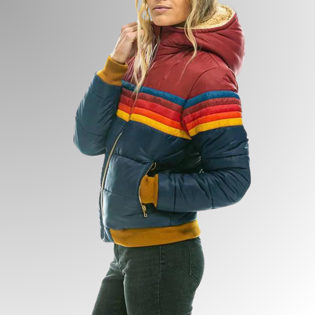 Women's Waterproof Puffer Jacket Hooded Insulated Black