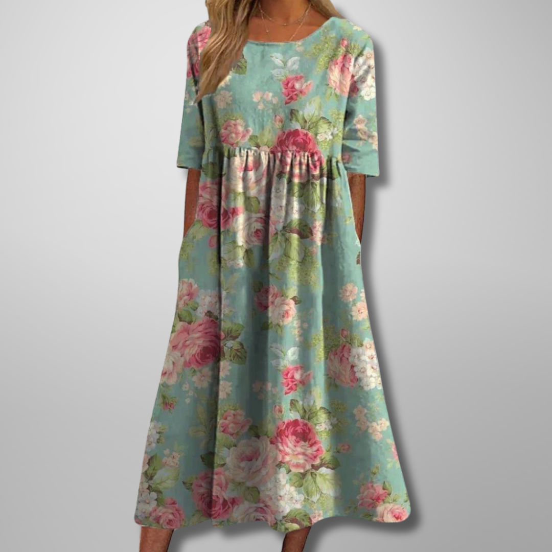 Casual Flower Knee Length Dress