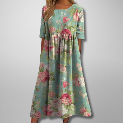 Casual Flower Knee Length Dress