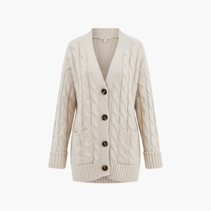 Women's Button Cardigan With Pockets - VibreMode