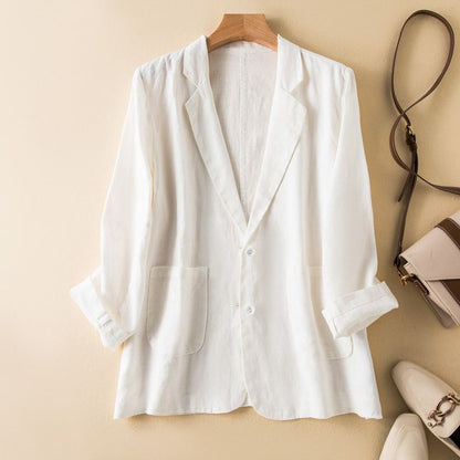 Luxury Cotton Blend Women's Blazer
