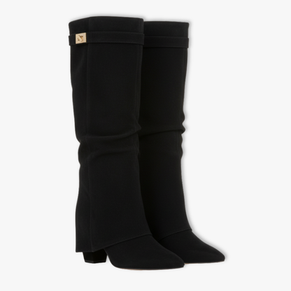 Ladies Tall Slim Metal Clamp Boots - VibreMode