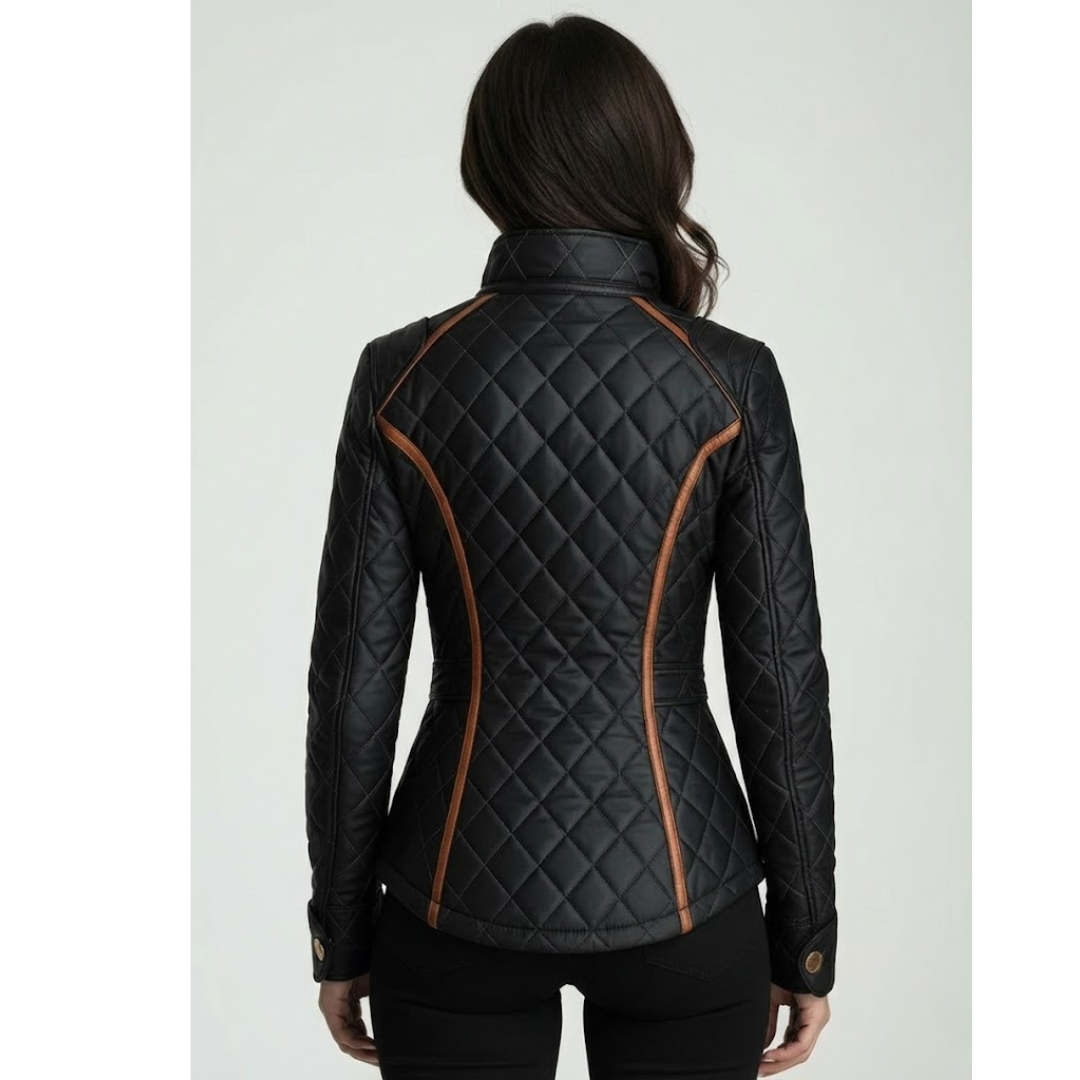 Fitted Padded Zipper Coat