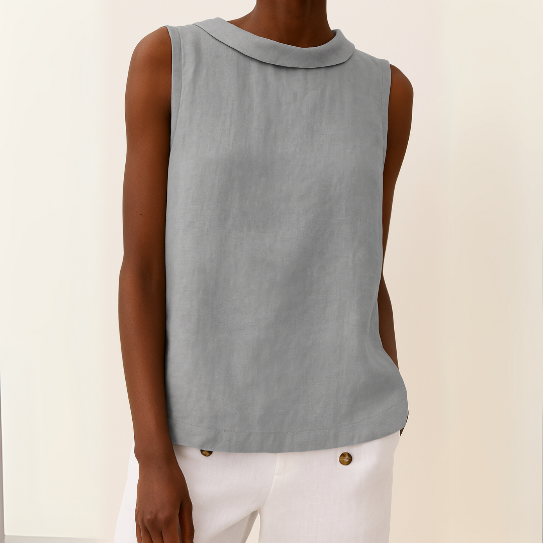Comfortable Women's Tank Round Neck Summer Top - VibreMode