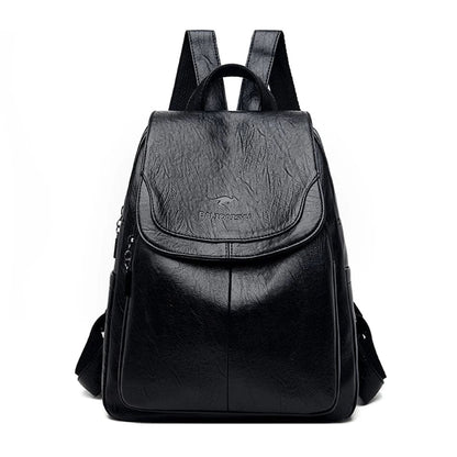 Women's Leather Anti-Theft Backpack