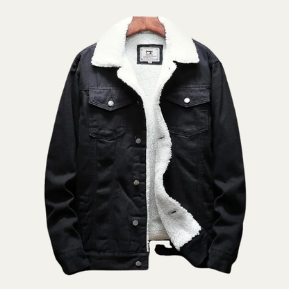 Men's Fleece Lined Denim Winter Jacket