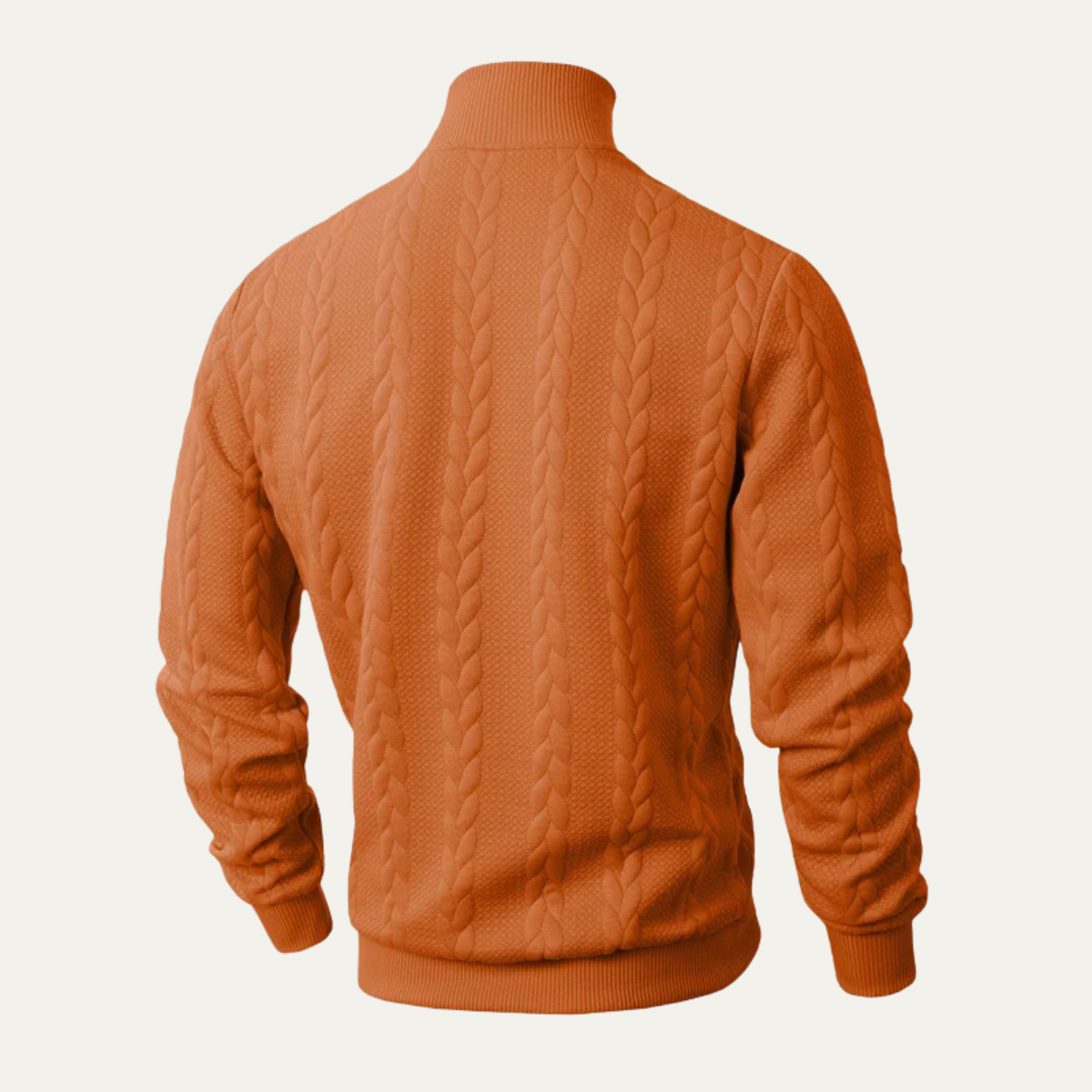 Men's Cable Knit Turtleneck Sweater Warm Ribbed