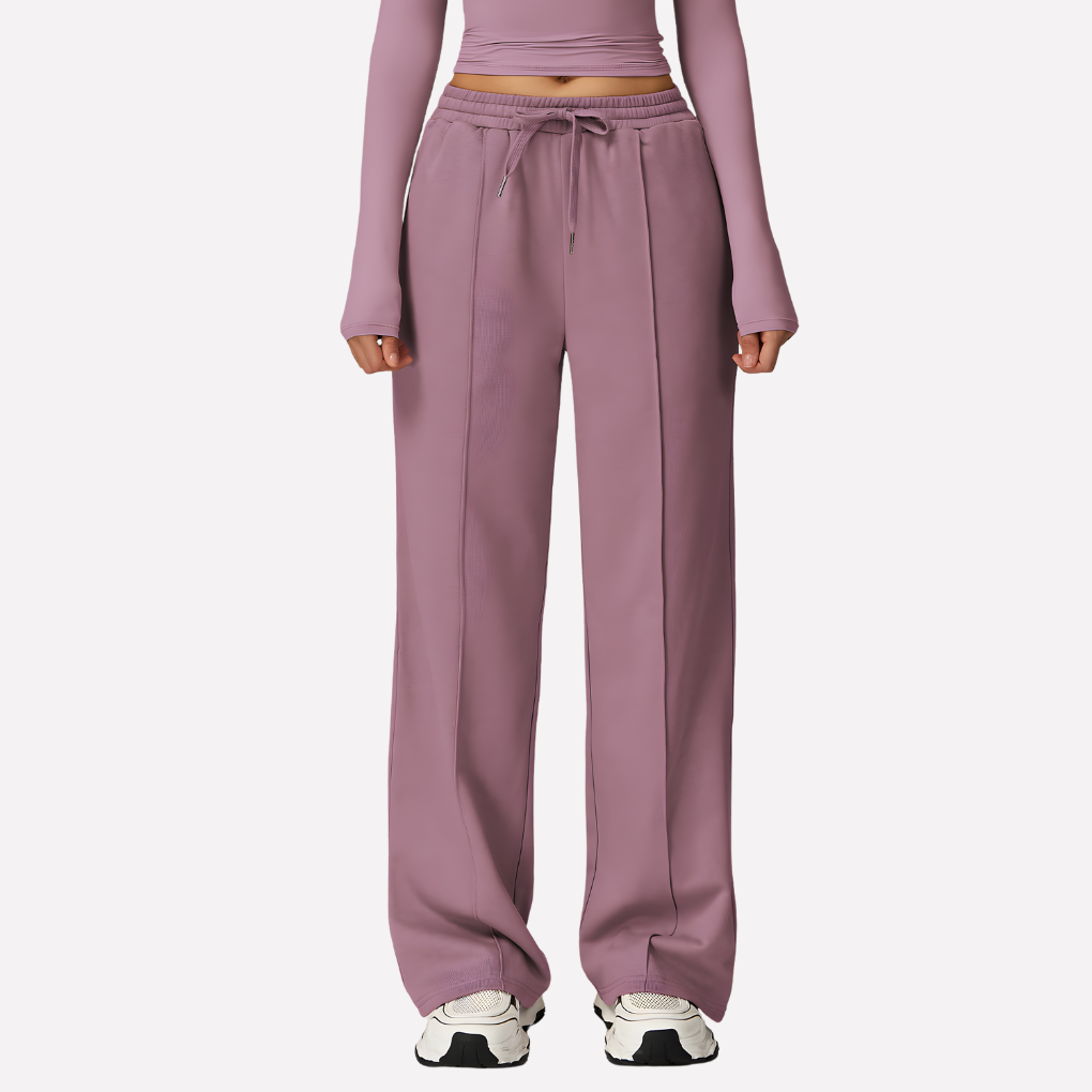 Women's Wide Leg Sweatpants Cotton Comfortable Black