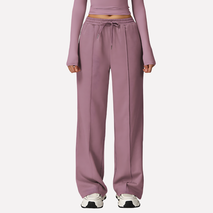 Women's Wide Leg Sweatpants Cotton Comfortable Black