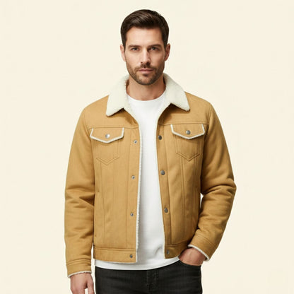 Men's Vintage Leather Shearling Jacket