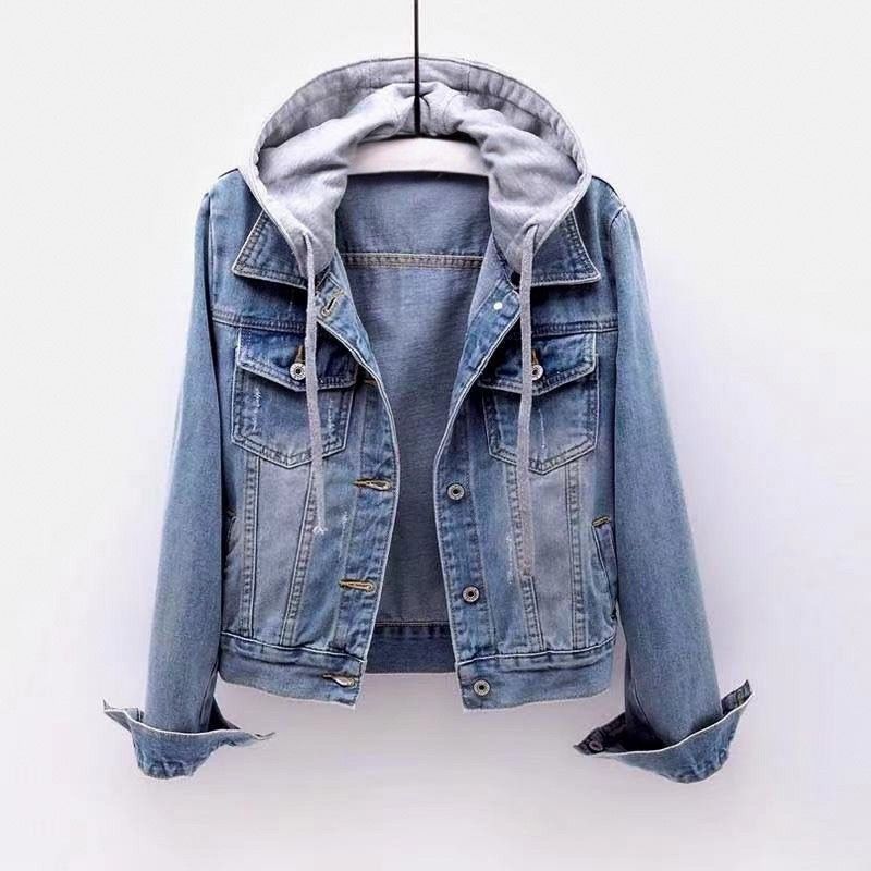 Classic Blue Hooded Denim Jacket - VibreMode