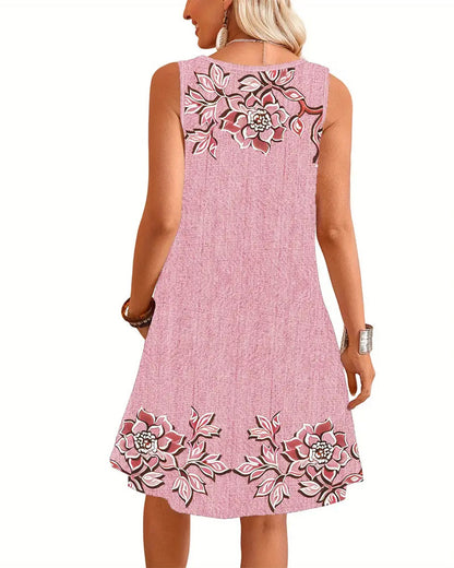 Women's Printed Dress Decorative Motif
