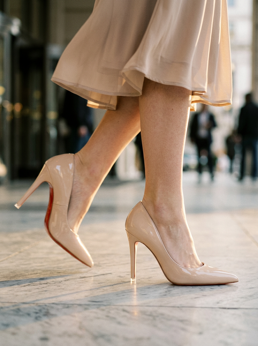 Women's Pointed Toe Stiletto Pumps Glossy High Heel