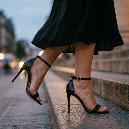 Women's High Heel Sandals Ankle Strap Closure