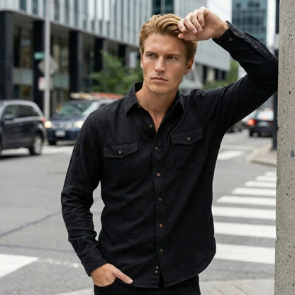 Men's Soft Casual Shirt Single Breasted