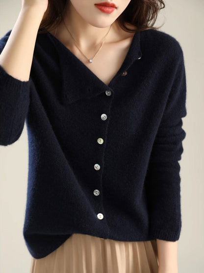 Women's Asymmetric Long Sleeve Cardigan