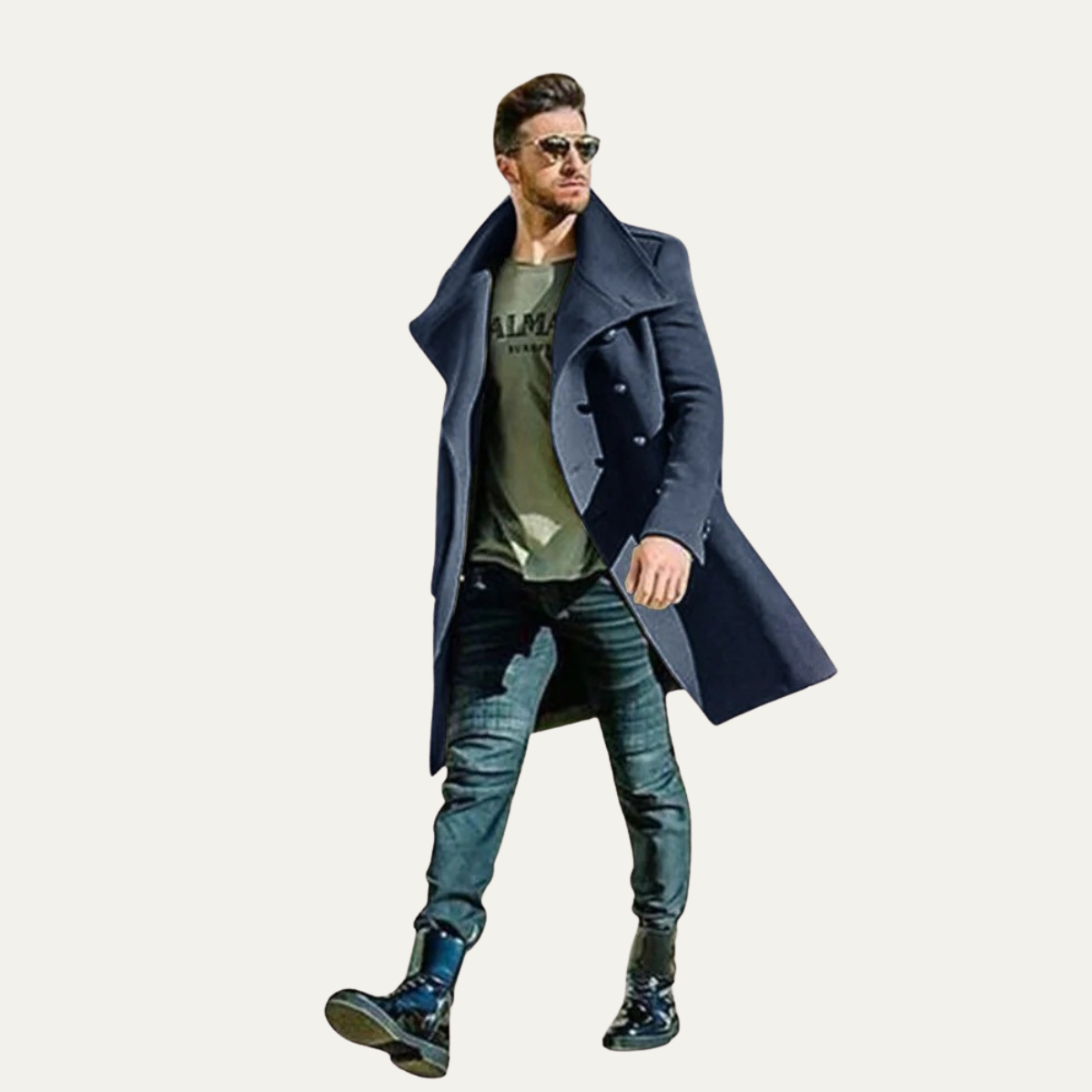 Dunhill Men's Double Breasted Wool Trench Coat