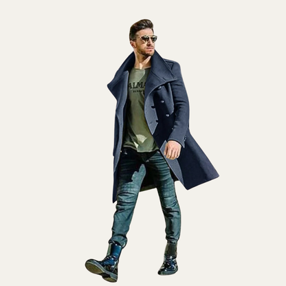 Dunhill Men's Double Breasted Wool Trench Coat