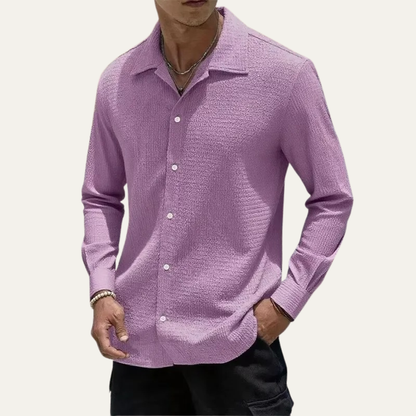Men's Relaxed Fit Textured Casual Shirt