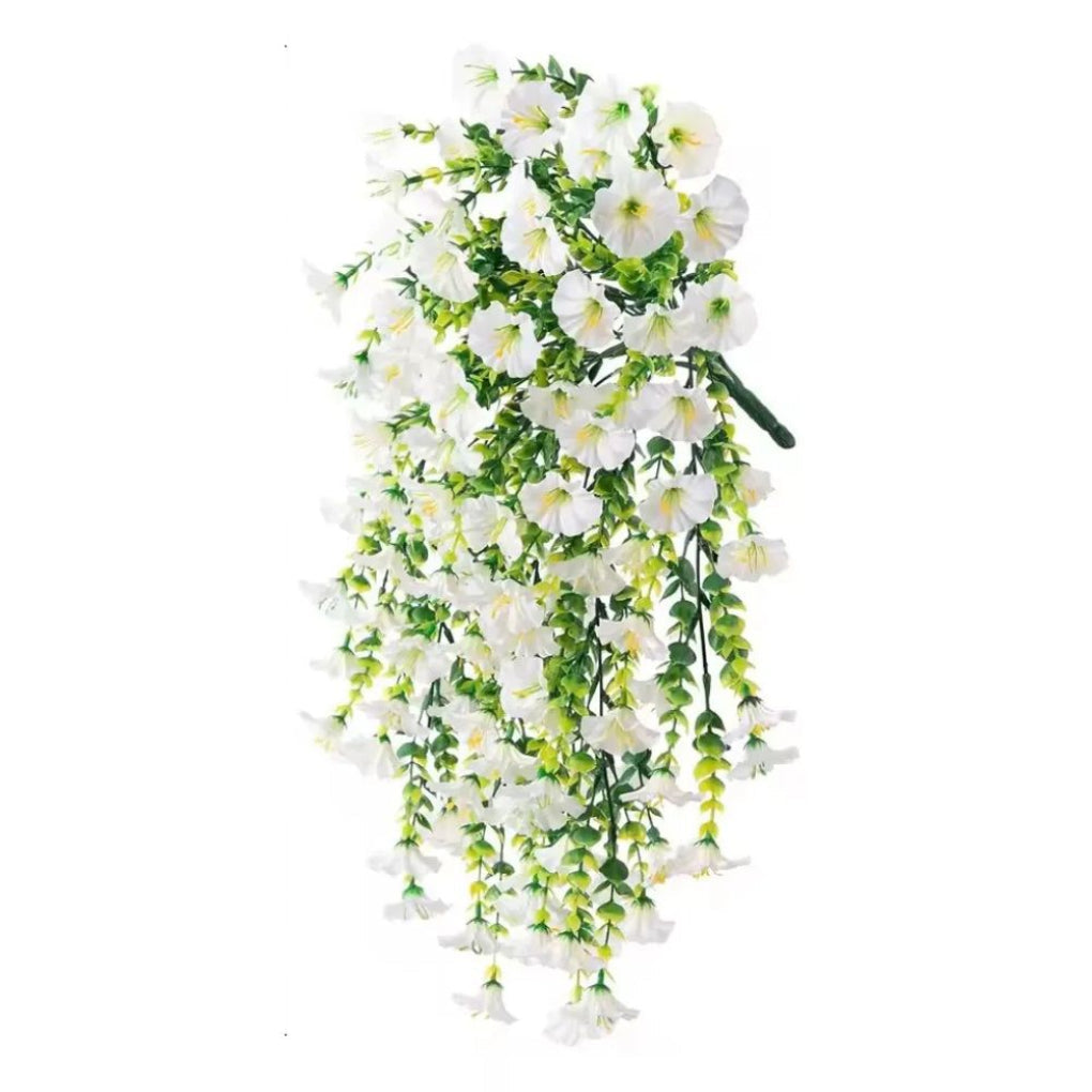 Artificial Morning Glory Flowers Hanging Decor UV Resistant