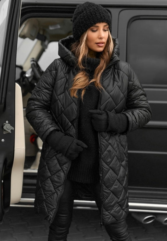 Women's Longline Hooded Puffer Jacket